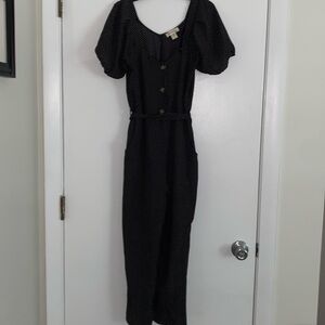 Romper. Size small. Black polka dot with tie at waist